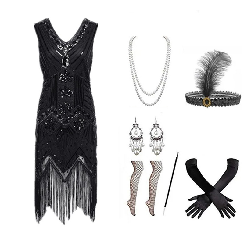 Women Accessories Kit - Женский комплект платья в стиле 1920-х
