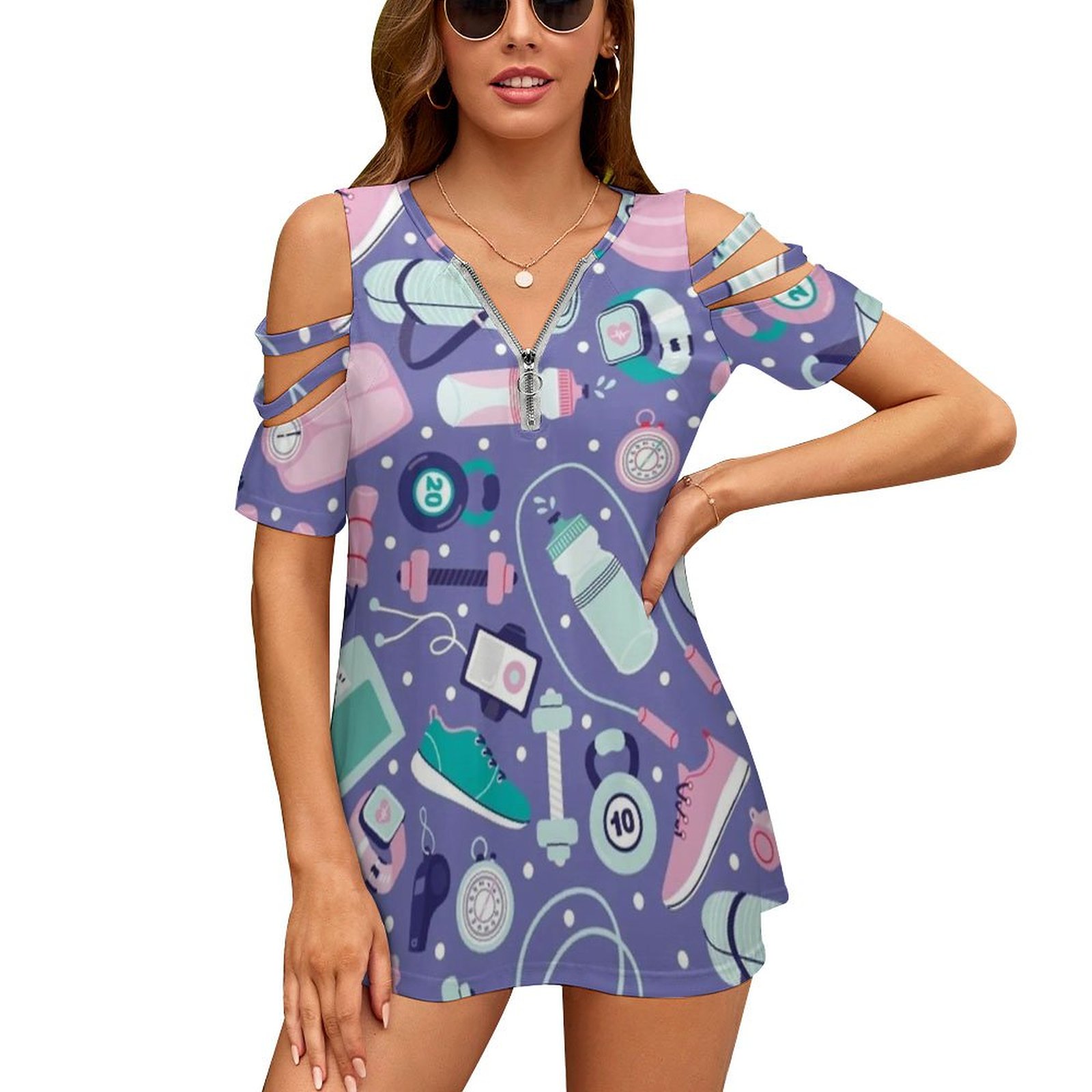 Women Accessories Vector - Get Fit Женская футболка Новая мода